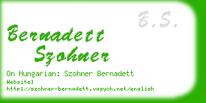 bernadett szohner business card